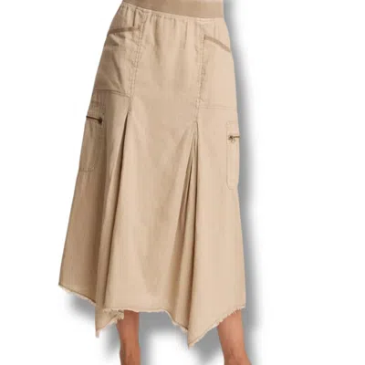 XCVI CASUAL LINEN DOAK SKIRT IN TANGLEWOOD PIGMENT