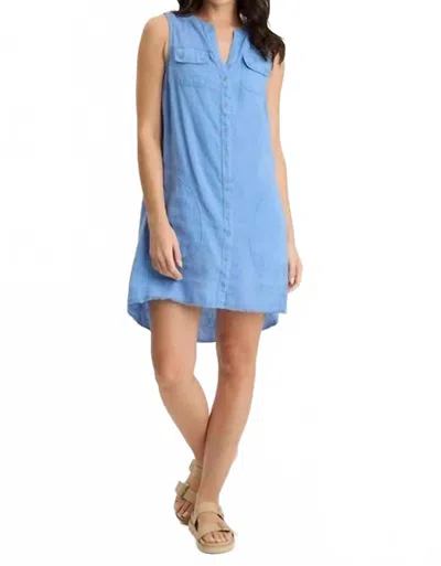 Xcvi Catava Linen Jersey Tank Dress In Shasta Lake In Multi