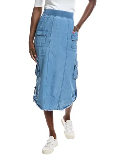 Xcvi Chesney Linen-blend Midi Skirt In Black