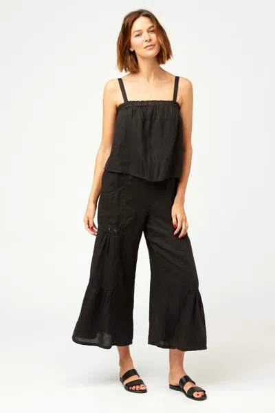 Xcvi Cleon Flounce Jumpsuit In Black
