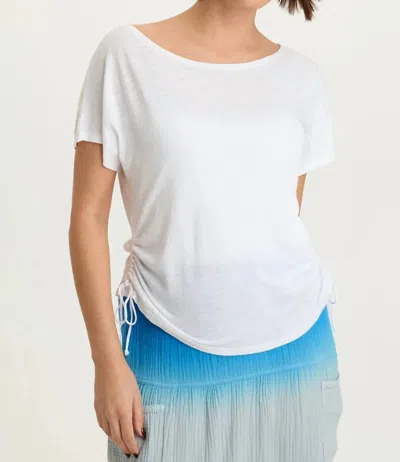 Xcvi Cohn Jersey Boatneck Tee In White