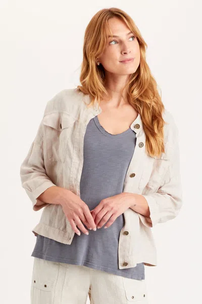 Xcvi Colbert Star Jacket In Beige