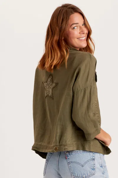 Xcvi Colbert Star Jacket In Green