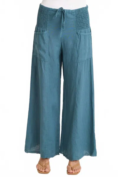 Xcvi Coleson Linen Pants In In Dark Night In Blue
