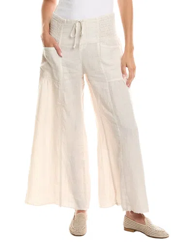 Xcvi Garcia Smocked Pull-on Wide Leg Pants In Toasted Almond In Brown