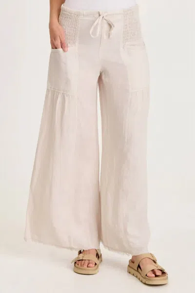 Xcvi Coleson Linen Wide Leg Pants In Sonic Silver In Pink