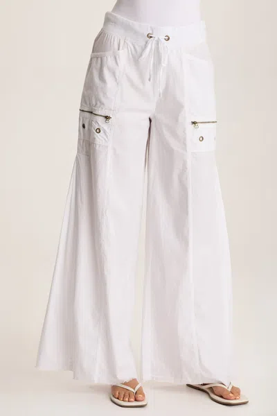 Xcvi Coline Poplin Wide Leg Pant In White