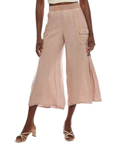 Xcvi Contina Crop Linen Pant In Pink