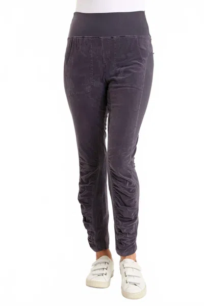Xcvi Cord Penny Leggings In Charcoal In Animal Print