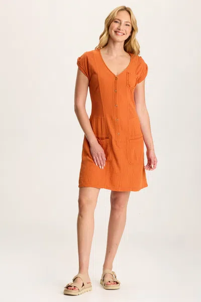 Xcvi Crevin Lounge Dress In Orange
