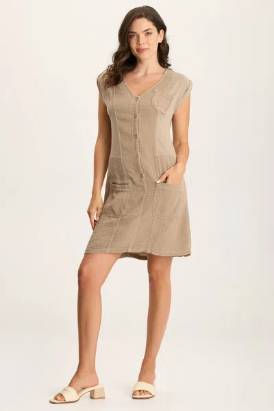 Xcvi Crevin Lounge Dress In Sand