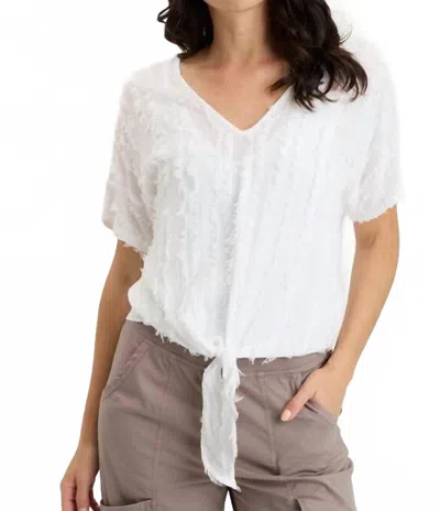 Xcvi Curine V-neck Top In White