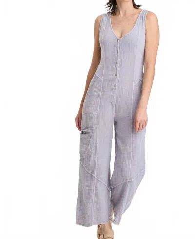 Xcvi Devereaux Jumpsuit In Dusty Lavender Acid Wash In Purple