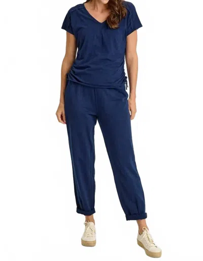Xcvi Diggory Jersey Cinchable Dolman Tee In Airdale In Multi