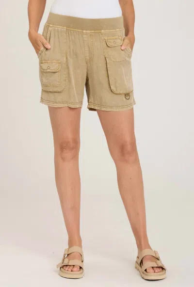 Xcvi Distressed Pull-on Wash Shorts In Linwood In Neutral