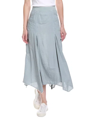 Xcvi Doak Linen-blend Midi Skirt In Gray
