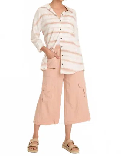 Xcvi Dusten Oversize Button-up In Pelagic Wash Earthen In Multi