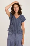 Xcvi Zorba Pants In Hypnotic Pigment In Blue