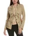 Xcvi Embroidered Danski Blazer In Gray