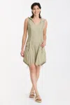 Xcvi Falco Hooded Dress In Green