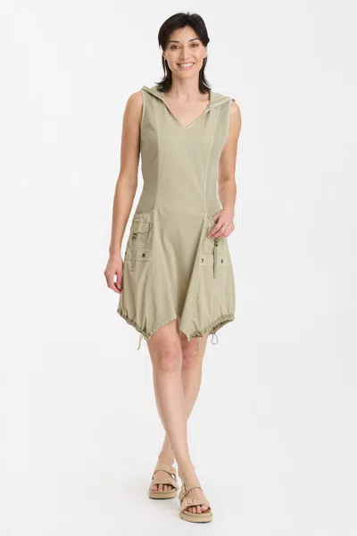 Xcvi Falco Hooded Dress In Green