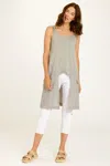 Xcvi Finton High Low Tank In Grey