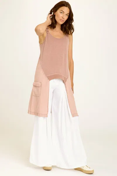 Xcvi Finton High Low Tank In Pink