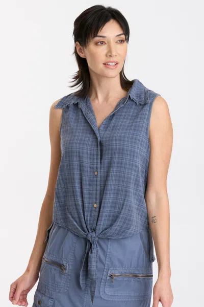 Xcvi Fleming Tie Tank In Blue