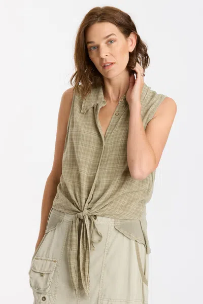 Xcvi Fleming Tie Tank In Green