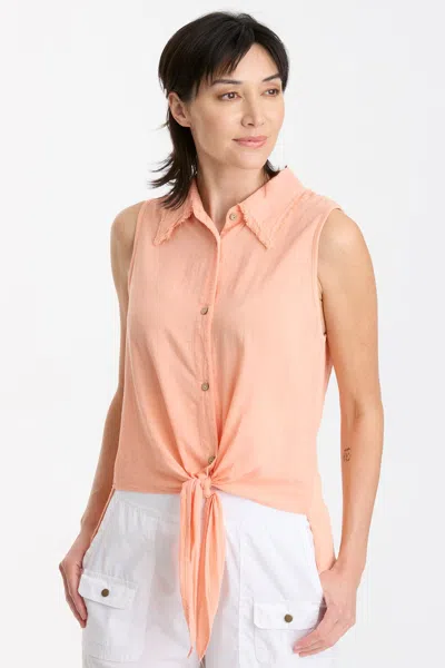 Xcvi Fleming Tie Tank In Orange