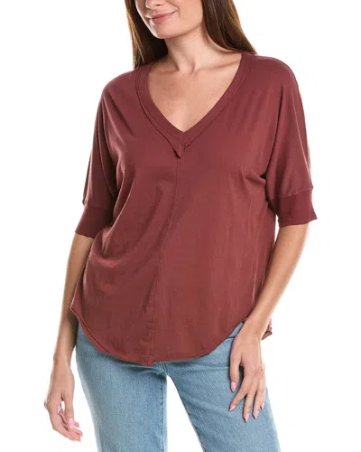 Xcvi Gardiner Top In Burgundy
