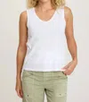 Xcvi Gidget Tank Top In White In White