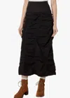 Xcvi Gored Peasant Midi Skirt In Black In Black