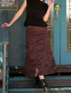 Xcvi Gored Peasant Midi Skirt In Brown In Brown