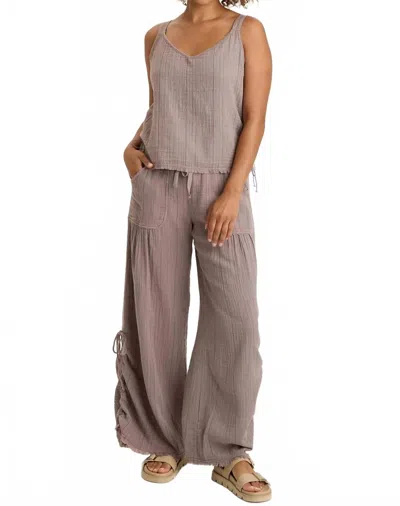 Xcvi Grethel Strappy Striped Tank Top In Velvet Mink In Brown