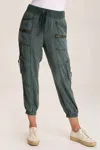 Xcvi Hansa Banded Cargo Pant In Silken Pine In Green