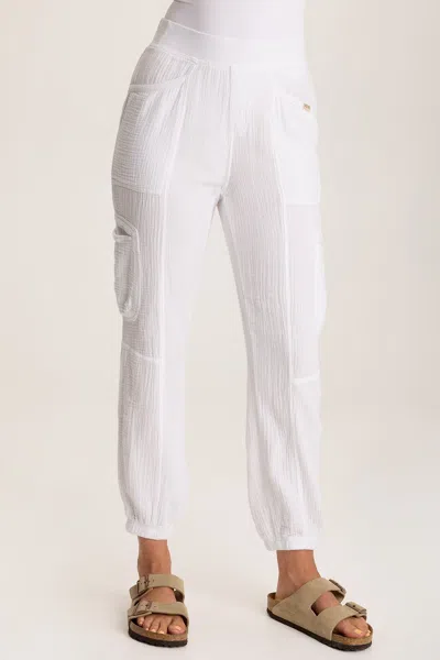Xcvi Hidalgo Plush Gauze Jogger In White
