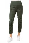Xcvi High Waist Jetter Crop Pants In Olive In Green