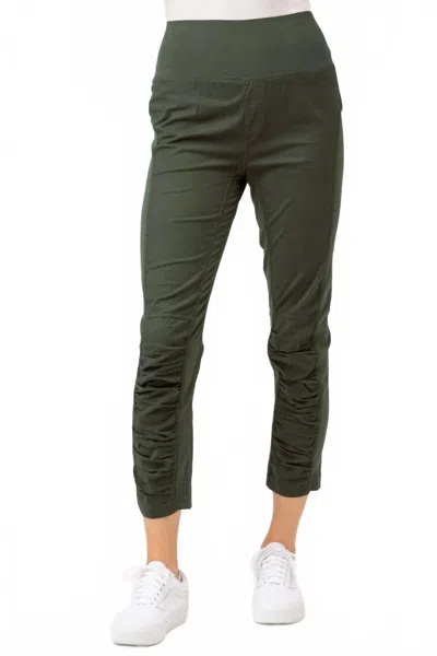 Xcvi High Waist Jetter Crop Pants In Olive In Green