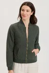 Xcvi Hurston Quilted Bomber In Green