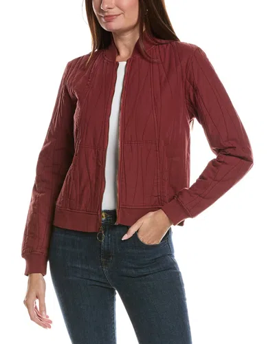 Xcvi Hurston Quilted Bomber Jacket In Burgundy