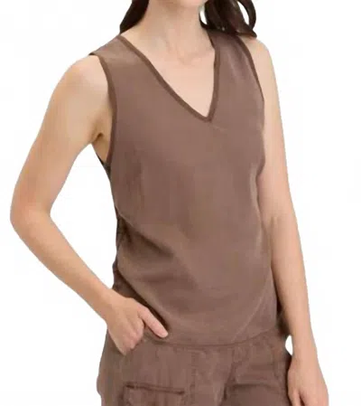 Xcvi Ileana Tank Top In Craft Pigment In Brown