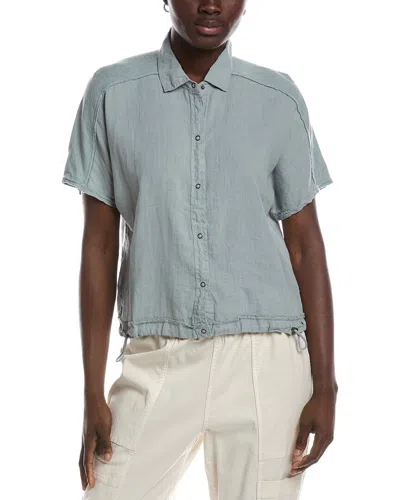 Xcvi Inola Linen-blend Top In Green