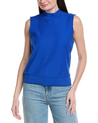 Xcvi Isolde Mock Neck Tank In Blue