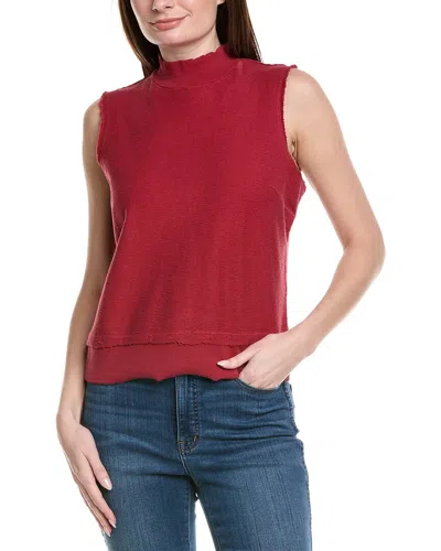 Xcvi Isolde Mock Neck Tank In Red