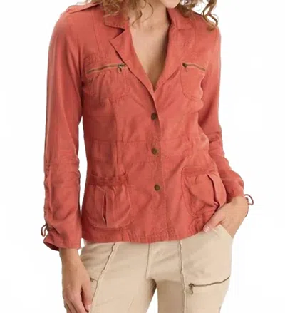Xcvi Jesper Zip-up Jacket In Papaver In Orange