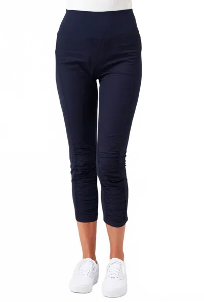 Xcvi Jetter High Waist Crop Pant In Navy In Blue