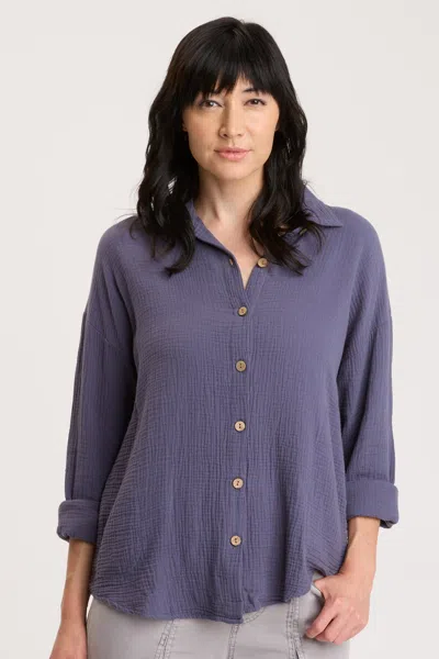 Xcvi Judson Shacket In Blue