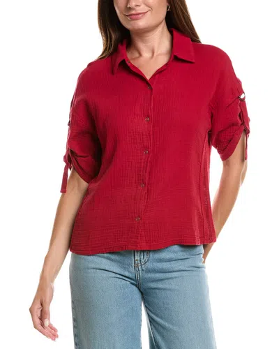 Xcvi Kaleo Snap-up Blouse In Red
