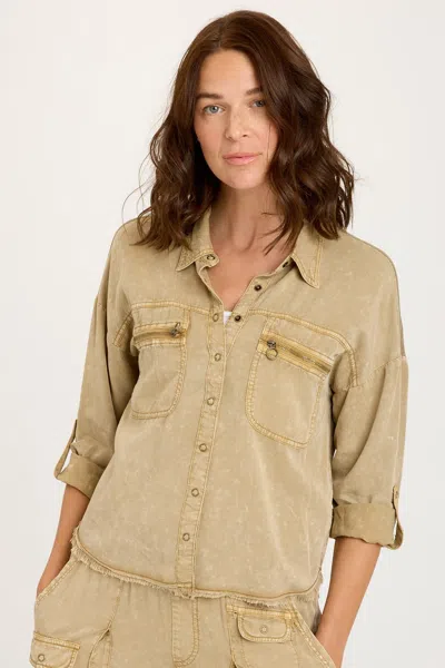 Xcvi Kapp Button-up In Beige